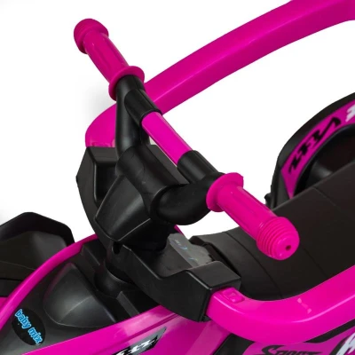 Baby Mix Dětské odrážedlo Mega s vodící tyčí žluté