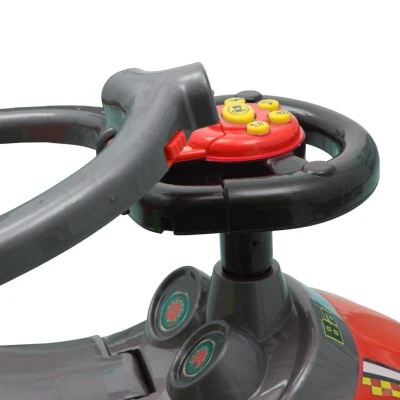 Baby Mix Dětské odrážedlo s vodící tyčí 3v1 Mega Car červené