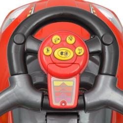 Baby Mix Dětské odrážedlo s vodící tyčí 3v1 Mega Car červené