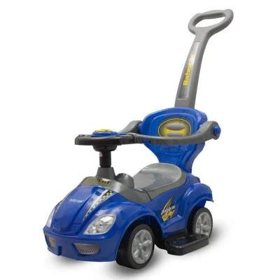 Baby Mix Dětské odrážedlo s vodící tyčí 3v1 Mega Car modré Baby Mix Dětské odrážedlo s vodící tyčí 3v1 Mega Car modré