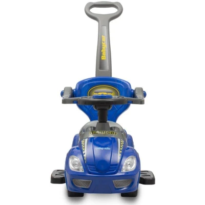 Baby Mix Dětské odrážedlo s vodící tyčí 3v1 Mega Car modré POUZE Modrá (VÝPRODEJ)