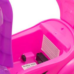 Baby Mix Dětské odrážedlo s vodící tyčí 3v1 Mega Car růžové