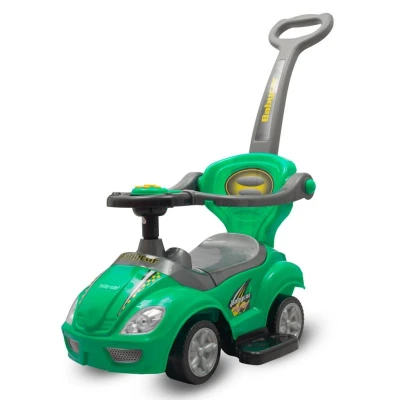 Baby Mix Dětské odrážedlo s vodící tyčí 3v1 Mega Car zelené