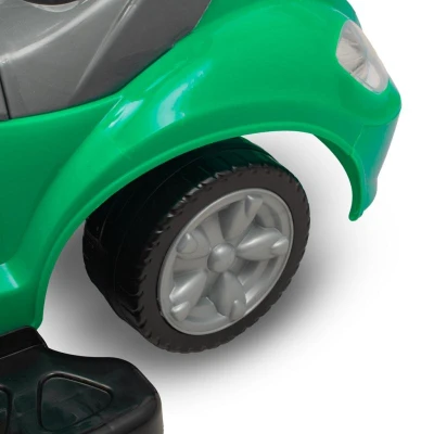 Baby Mix Detské odrážadlo s vodicou tyčou 3v1 Mega Car zelené