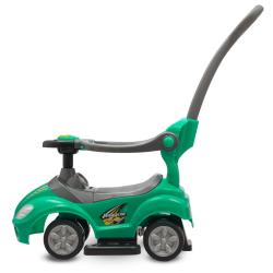 Baby Mix Dětské odrážedlo s vodící tyčí 3v1 Mega Car zelené