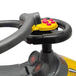 Baby Mix Dětské odrážedlo s vodící tyčí 3v1 Mega Car žluté