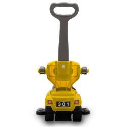 Baby Mix Dětské odrážedlo s vodící tyčí 3v1 Mega Car žluté