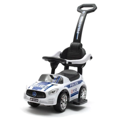 BABY MIX Dětské odrážedlo se zvukem a vodící tyčí POLICE bílé POUZE Bílá (VÝPRODEJ) BABY MIX Dětské odrážedlo se zvukem a vodící tyčí POLICE bílé POUZE Bílá (VÝPRODEJ)