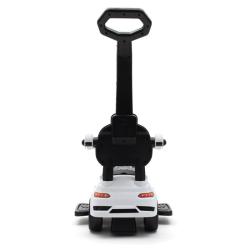 BABY MIX Dětské odrážedlo se zvukem a vodící tyčí POLICE bílé POUZE Bílá (VÝPRODEJ)