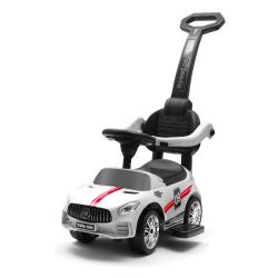 BABY MIX Dětské odrážedlo se zvukem a vodící tyčí RACER bílé BABY MIX Dětské odrážedlo se zvukem a vodící tyčí RACER bílé