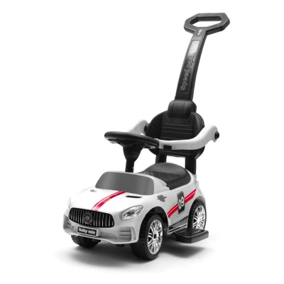 BABY MIX Dětské odrážedlo se zvukem a vodící tyčí RACER bílé BABY MIX Dětské odrážedlo se zvukem a vodící tyčí RACER bílé
