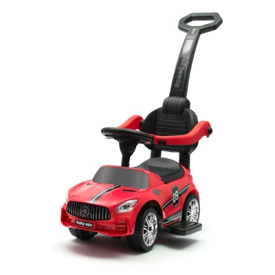 BABY MIX Dětské odrážedlo se zvukem a vodící tyčí RACER červené BABY MIX Dětské odrážedlo se zvukem a vodící tyčí RACER červené