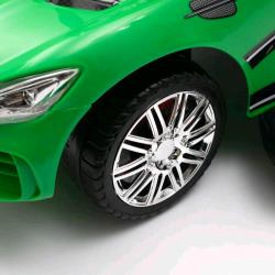 BABY MIX Dětské odrážedlo se zvukem a vodící tyčí RACER červené