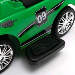 BABY MIX Dětské odrážedlo se zvukem a vodící tyčí RACER červené