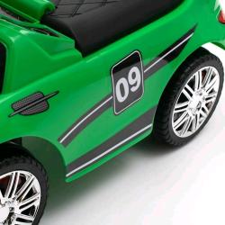 BABY MIX Dětské odrážedlo se zvukem a vodící tyčí RACER červené