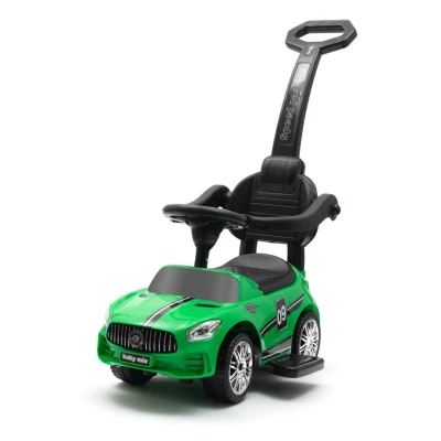 BABY MIX Dětské odrážedlo se zvukem a vodící tyčí RACER zelené BABY MIX Dětské odrážedlo se zvukem a vodící tyčí RACER zelené