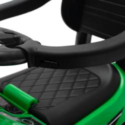 BABY MIX Dětské odrážedlo se zvukem a vodící tyčí RACER zelené