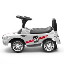 BABY MIX Dětské odrážedlo se zvukem RACER bílé