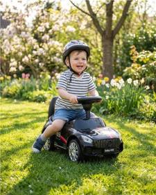 BABY MIX Dětské odrážedlo se zvukem RACER černé