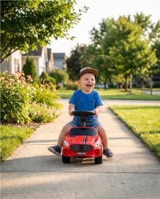 Baby Mix Dětské odrážedlo se zvukem RACER červené