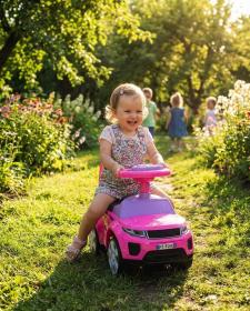 Baby Mix Dětské odrážedlo SUV Prime růžové v kůži