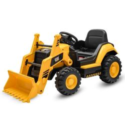 Baby Mix Dětský elektrický traktor CAT žlutý Baby Mix Dětský elektrický traktor CAT žlutý