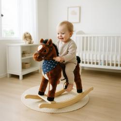 BABY MIX Houpací koník s melodií a šátkem Artur