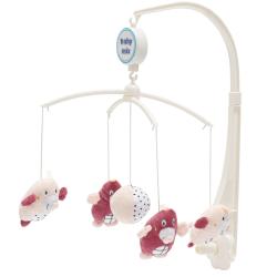 Baby Mix Kolotoč nad postýlku Krtečci růžový Baby Mix Kolotoč nad postýlku Krtečci růžový