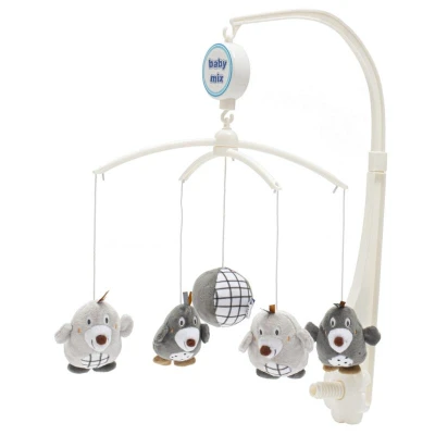 Baby Mix Kolotoč nad postýlku Krtečci šedý Baby Mix Kolotoč nad postýlku Krtečci šedý