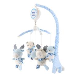 BABY MIX Elektronický kolotoč nad postýlku Losi a medvídci s melodiemi