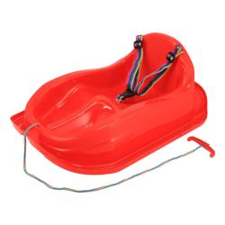 Baby Mix Plastové sáňky s opěradlem MINI červené Baby Mix Plastové sáňky s opěradlem MINI červené