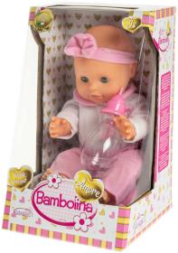 Baby panenka miminko Bambolina Amore set s lahvičkou a nočníkem pije čůrá