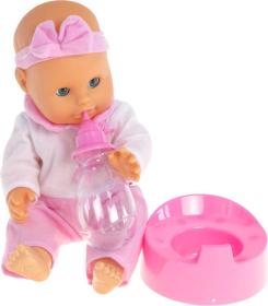 Baby panenka miminko Bambolina Amore set s lahvičkou a nočníkem pije čůrá