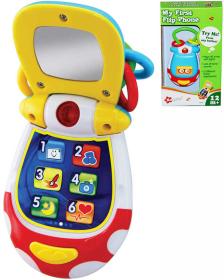 Baby telefon vyklápěcí mobil barevný na baterie pro miminko Světlo Zvuk Baby telefon vyklápěcí mobil barevný na baterie pro miminko Světlo Zvuk