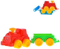 Baby vláček barevný set lokomotiva + vagón s obličejem 2 barvy plast Baby vláček barevný set lokomotiva + vagón s obličejem 2 barvy plast