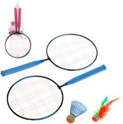 Badminton dětský set 2 rakety 44cm + 2 košíčky 2 barvy v síťce