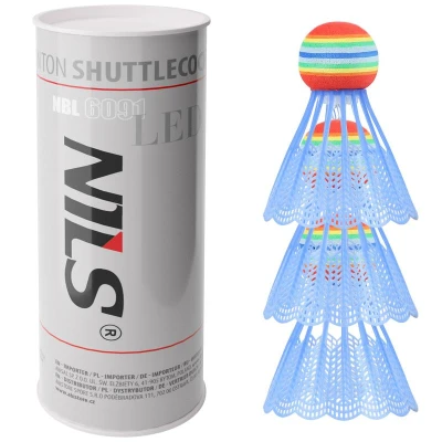 NILS NBL6091 s LED 3 ks Badmintonové míčky