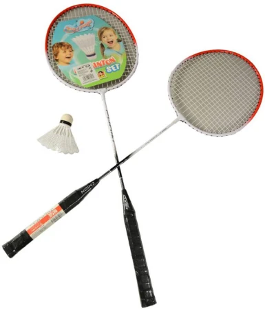 Bedmintonová sada 2 rakety 65cm + košík v puzdre na zips 2 farby