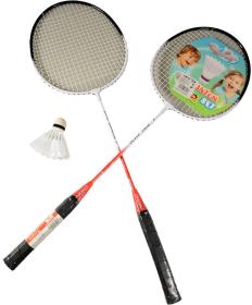 Badmintonový set 2 pálky 65cm + košíček v pouzdře na zip 2 barvy