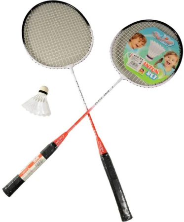 Bedmintonová sada 2 rakety 65cm + košík v puzdre na zips 2 farby