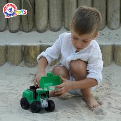 Bagr 28cm baby barevný nakladač volný chod na písek 3 barvy