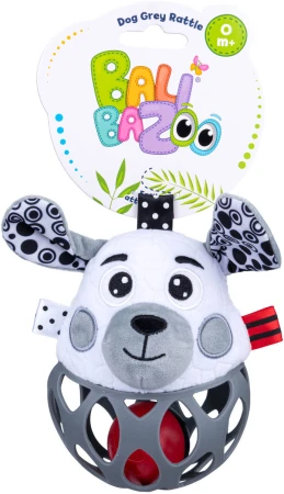 Balibazoo baby hrkálka loptička psík pre bábätko PLYŠ