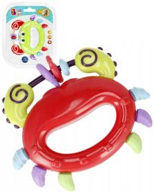 Bam Bam Baby chrastítko a kousátko krab pro miminko na kartě 2 barvy Bam Bam Baby chrastítko a kousátko krab pro miminko na kartě 2 barvy