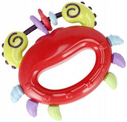 Bam Bam Baby chrastítko a kousátko krab pro miminko na kartě 2 barvy