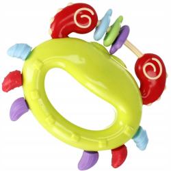 Bam Bam Baby chrastítko a kousátko krab pro miminko na kartě 2 barvy
