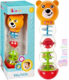Bam Bam Baby chrastítko kuličkové medvídek s bludištěm pro miminko plast