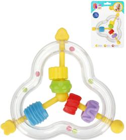 Bam Bam Baby chrastítko trojúhelníkové průhledné pro miminko Bam Bam Baby chrastítko trojúhelníkové průhledné pro miminko