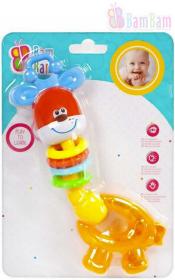 Bam Bam Baby chrastítko ŽIRAFA kousátko pro miminko