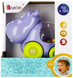 Bam Bam Baby Hroch na kolečkách chrastítko zvířátko pro miminko plast