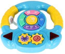 Bam Bam Baby hudební volant interaktivní na baterie 2 barvy Světlo Zvuk